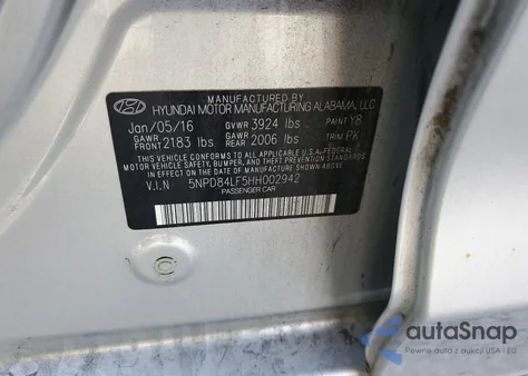 2017 Hyundai Elantra Se из США, поврежденный, VIN 5NPD84LF5HH002942